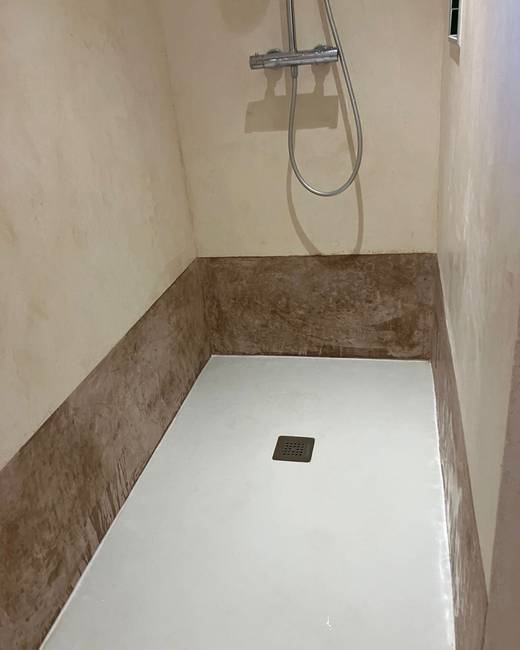 Receveur de douche en tadelakt de chaux